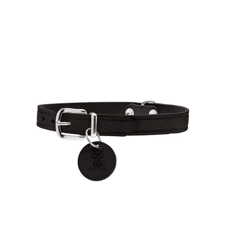 Hunter Halsband Aalborg Softvollrindleder schwarz 60