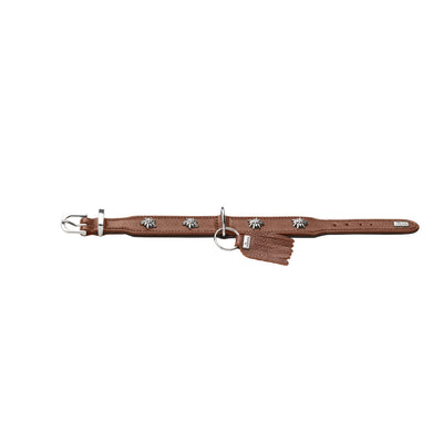 HUNTER Halsband München , Rindsleder cognac/schwarz 32/XS