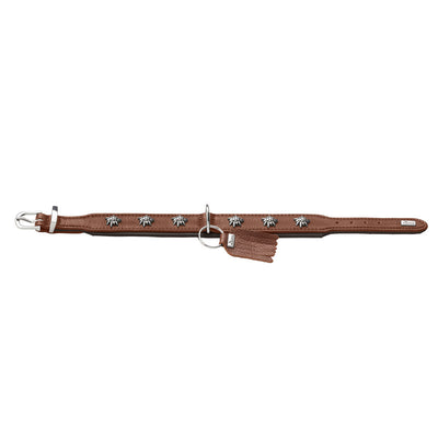 HUNTER Halsband München , Rindsleder cognac/schwarz 37/XS-S