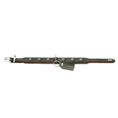 HUNTER Halsband München , Rindsleder grün/cognac 37/XS-S