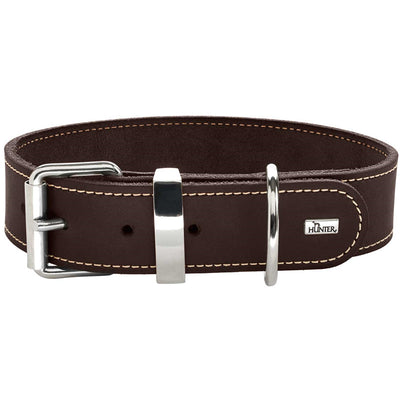 Hunter Hunde Halsband Aalborg Special dunkelbraun 55