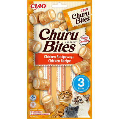 Inaba Cat Churu Bites Chicken Recipe wraps Chicken Recipe 3 x10g 1 Stück