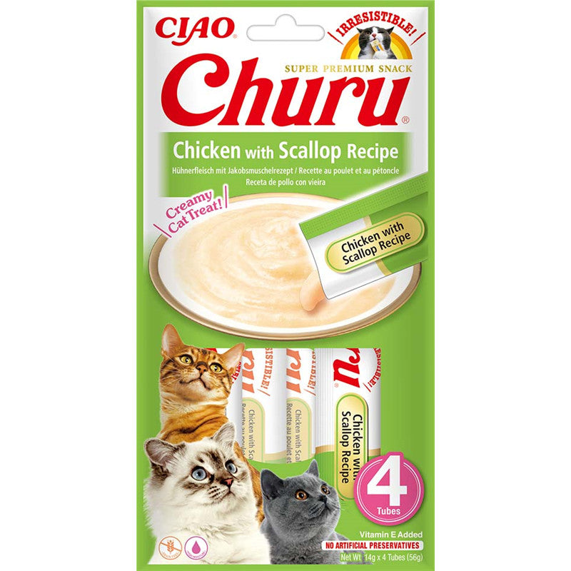 Inaba Cat Churu Chicken with Scallop Recipe 4 x14g 1 Stück