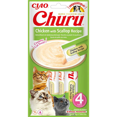 Inaba Cat Churu Chicken with Scallop Recipe 4 x14g 1 Stück