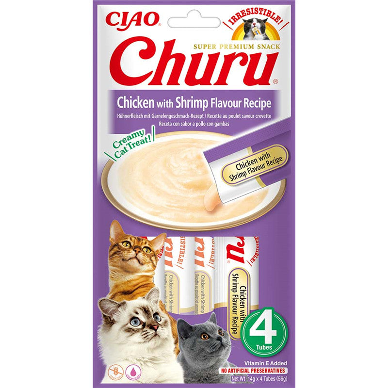 Inaba Cat Churu Chicken with Shrimp Flavour Recipe 4 x14g 1 Stück