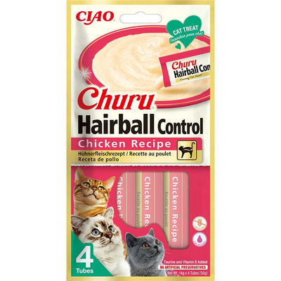 Inaba Cat Churu Hairball Chicken Recipe 4 x14g 1 Stück