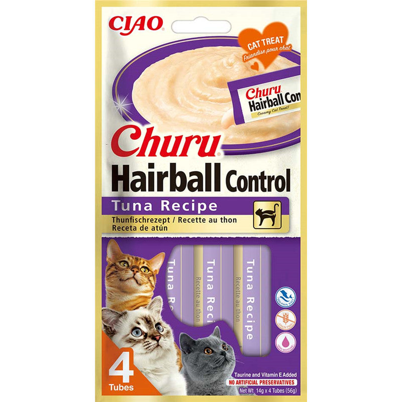 Inaba Cat Churu Hairball Tuna Recipe 4 x14g 1 Stück