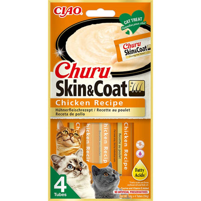 Inaba Cat Churu Skin&Coat Chicken Recipe 4 x14g 1 Stück