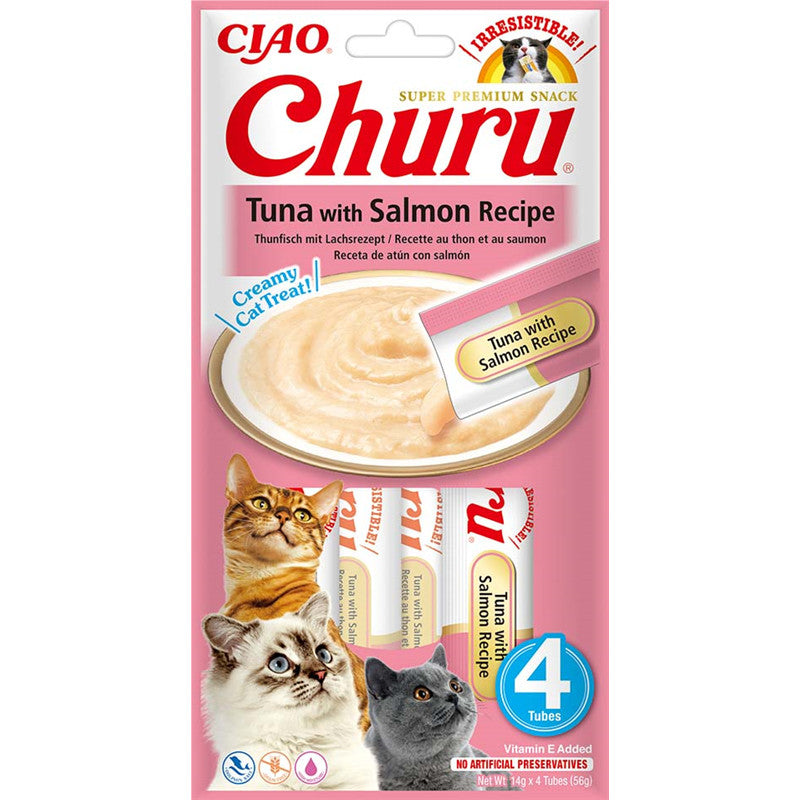 Inaba Cat Churu Tuna with Salmon Recipe 4 x14g 1 Stück