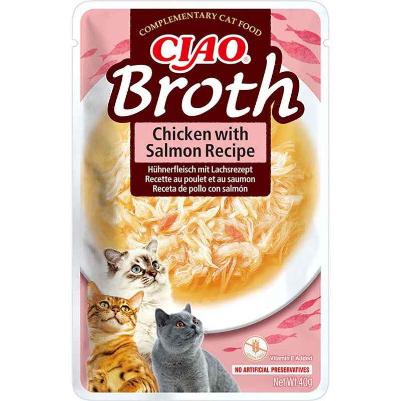 Inaba Cat Ciao Broth Chicken & Salmon Recipe 40 g