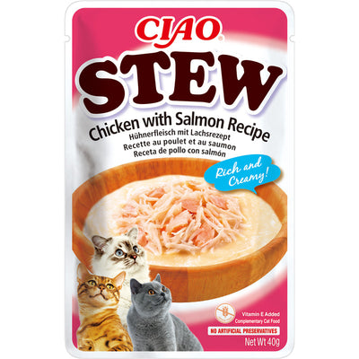 Inaba Cat Ciao Stew Chicken & Salmona Recipe 40 g