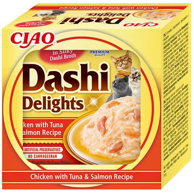 Inaba Cat Dashi Delights Chicken with Tuna & Salmon Recipe 70 g
