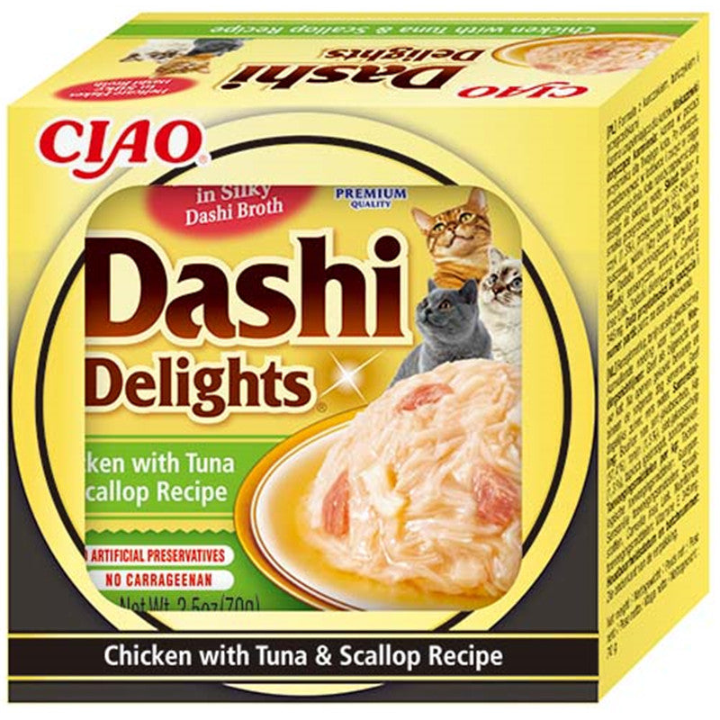 Inaba Cat Dashi Delights Chicken with Tuna & Scallop Recipe 70 g