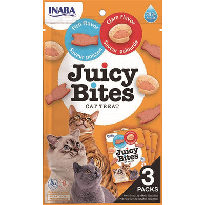 Inaba Cat Juicy Bites Fish+Clam Flavour 3 x11,3g 1 Stück