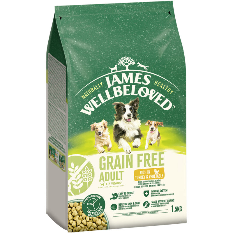 JAMES WELLBELOVED™ Hund Getreidefrei Truthahn & Gemüse 1,5 kg
