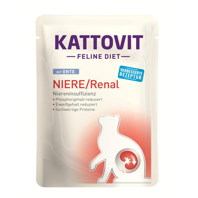 Kattovit Feline Diet Niere/Renal mit Ente 85 g