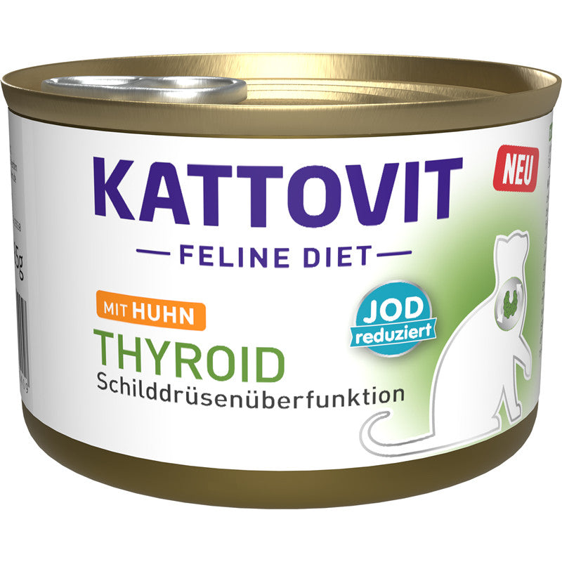 Kattovit Feline Diet Thyroid mit Huhn 185 g