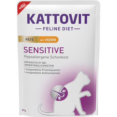 Kattovit Sensitive Paté mit Huhn 85 g