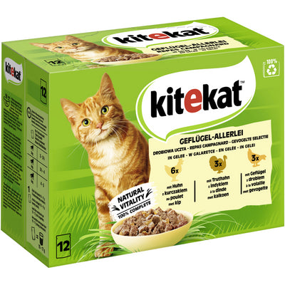 Kitekat® Portionsbeutel Multipack Geflügel-Allerlei in Gelee 12 x 85 g