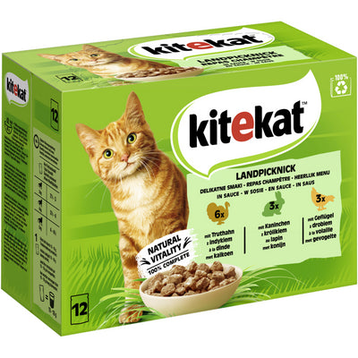 Kitekat® Portionsbeutel Multipack Landpicknick in Sauce 12 x 85 g