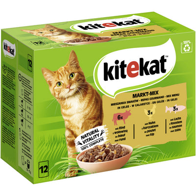 Kitekat® Portionsbeutel Multipack Markt-Mix in Gelee 12 x 85 g