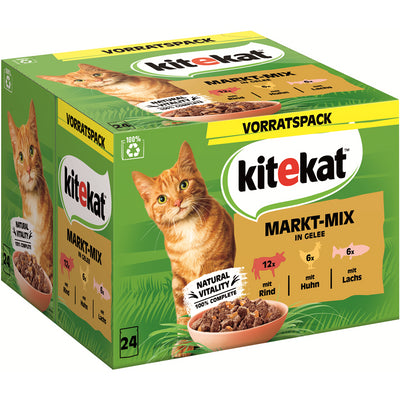 KITEKAT™ Portionsbeutel Multipack Markt-Mix in Gelee 24x85g