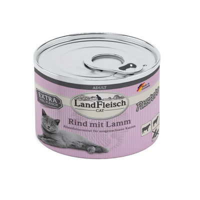 LandFleisch Cat Adult Pastete Rind + Lamm 195 g