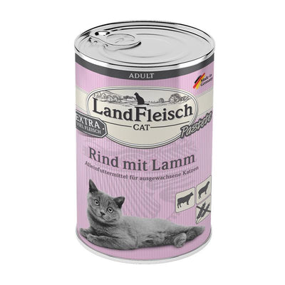 LandFleisch Cat Adult Pastete Rind + Lamm 400 g