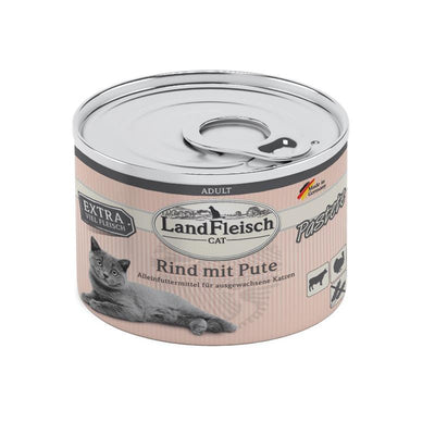 LandFleisch Cat Adult Pastete Rind + Pute 195 g