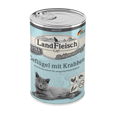 LandFleisch Cat Adult Schlemmertopf mit Geflügel & Krabben 400 g