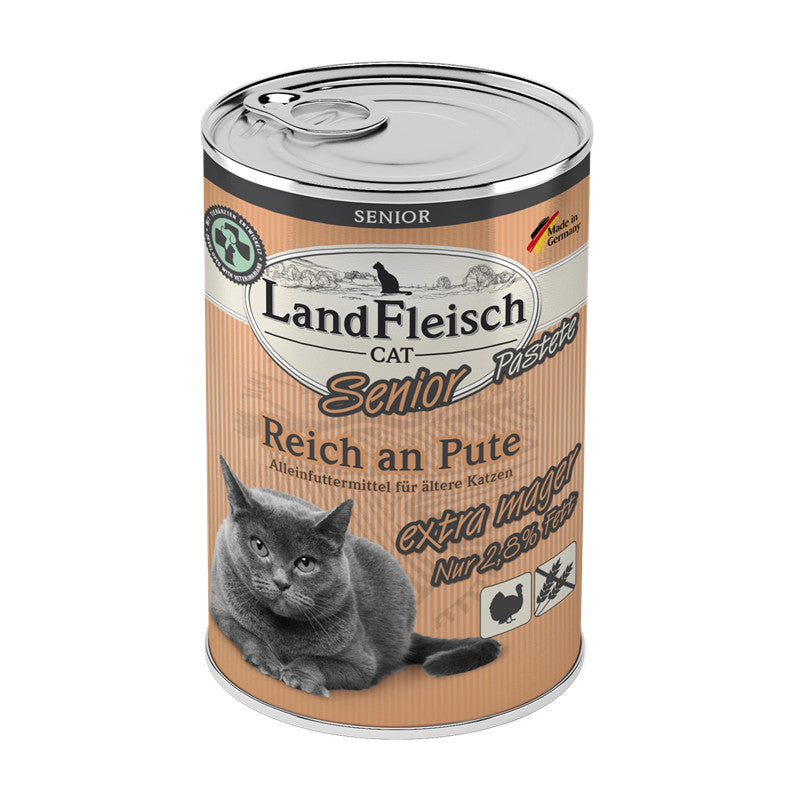 LandFleisch Cat Senior Pastete reich an Pute extra mager 400 g