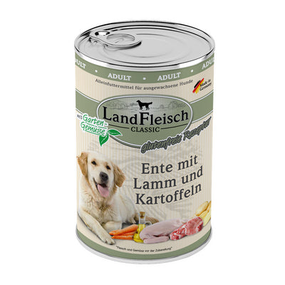 LandFleisch Dog Classic Ente mit Lamm und Kartoffeln 400 g