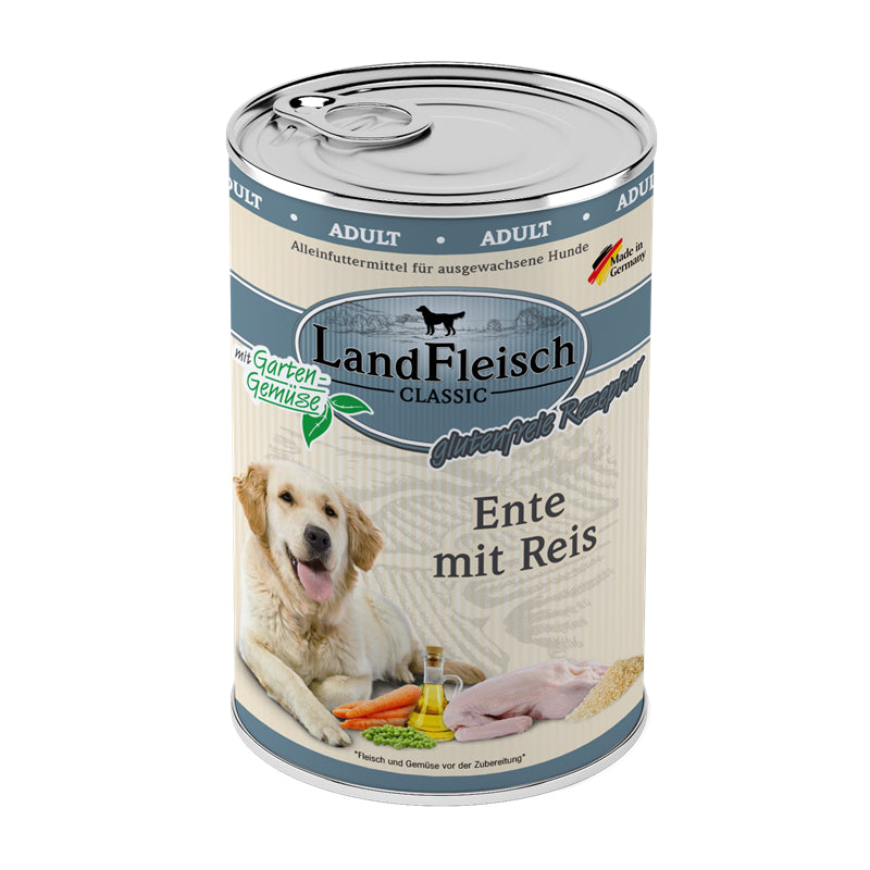 LandFleisch Dog Classic Ente mit Reis und Gartengemüse 400 g