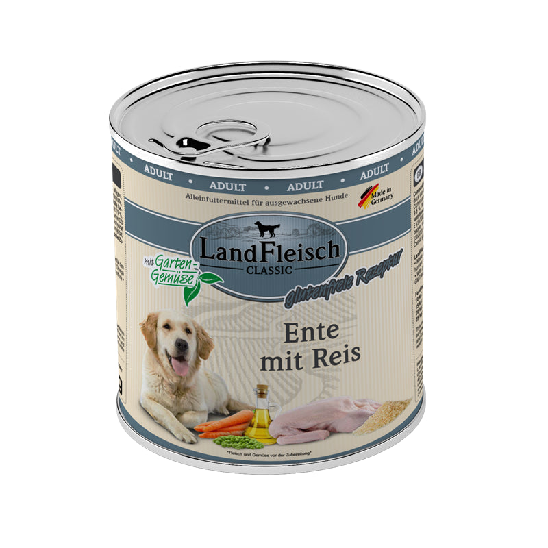 LandFleisch Dog Classic Ente mit Reis und Gartengemüse 800 g