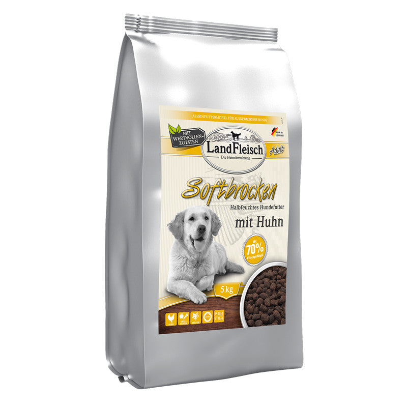 Landfleisch Dog Softbrocken mit Huhn 5 kg