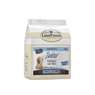 LandFleisch Dog Trocken Junior Geflügel mit Reis 2 kg