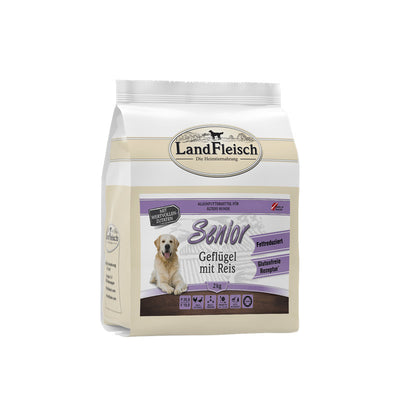LandFleisch Dog Trocken Senior Geflügel mit Reis 2 kg