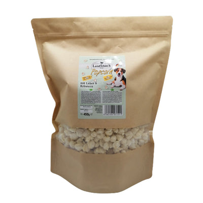 LandSnack für Hunde Popcorn mit Leber und Kräuter 450 g XXL-Pack