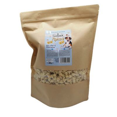 LandSnack für Hunde Popcorn mit Leber und Mineralien 450 g XXL-Pack