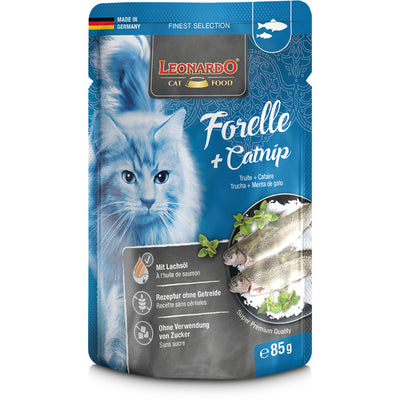 LEONARDO Adult Forelle + Catnip 85 g