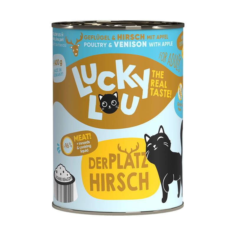 Lucky Lou Dose Lifestage Adult Geflügel + Hirsch  400g