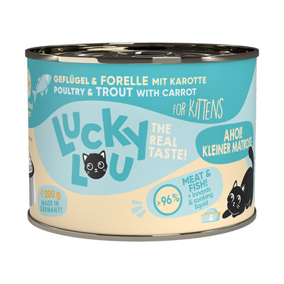 Lucky Lou Dose Lifestage Kitten Geflügel + Forelle  200g