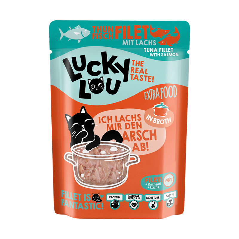 Lucky Lou® Extra Food Thunfisch & Lachs in Sud Pouchbeutel 70 g