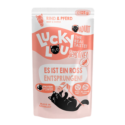 Lucky Lou Lifestage Sensitiv Rind & Pferd 125 g