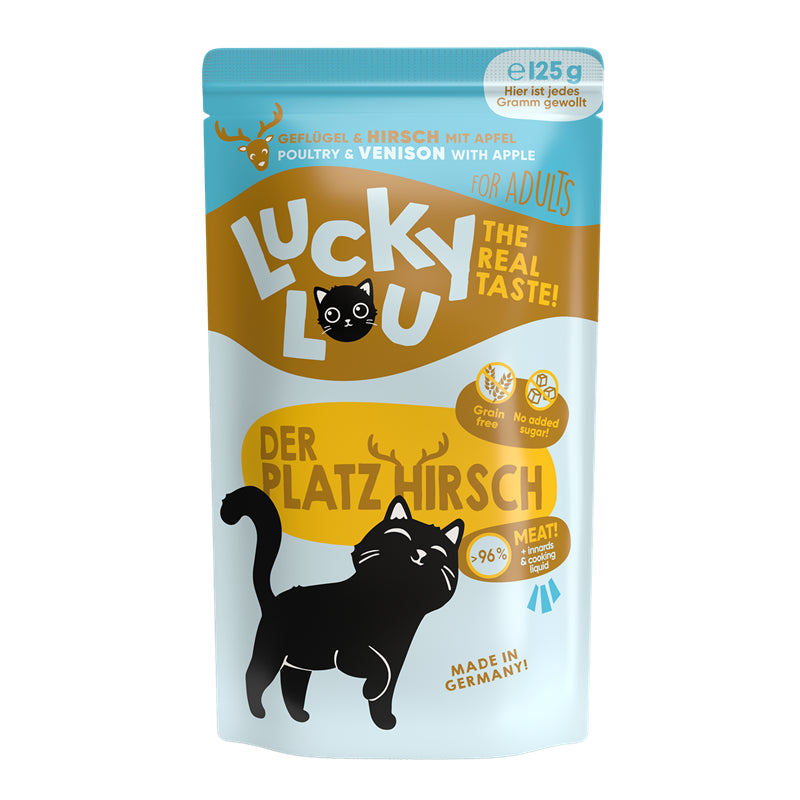 Lucky Lou PB Lifestage Adult Geflügel + Hirsch  125g