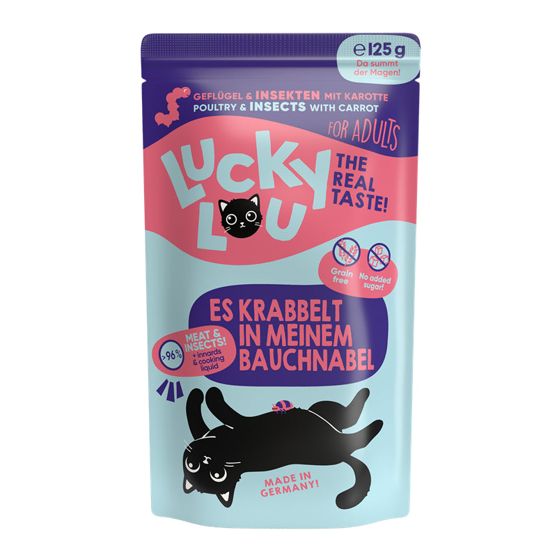 Lucky Lou PB Lifestage Adult Geflügel + Insekten  125g