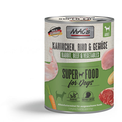 MAC's DOG Kaninchen, Rind & Gemüse 800 g