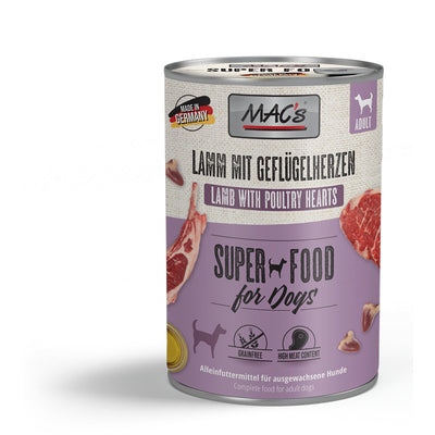 MAC's DOG Lamm & Geflügelherzen 400 g
