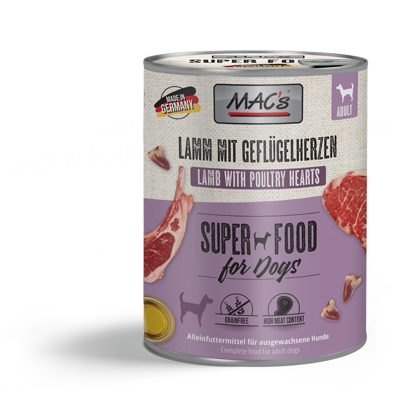 MAC's DOG Lamm & Geflügelherzen 800 g