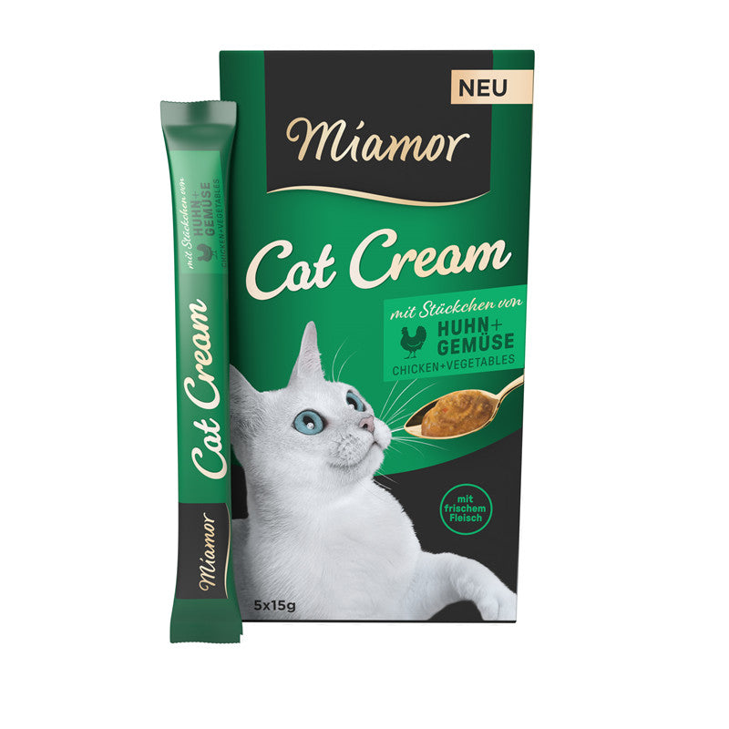 Miamor Cat Cream mit Huhn + Gemüse 5 x 15 g